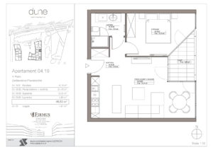 Rzut apartamentu w sprzedaży Dune Resort w Mielnie